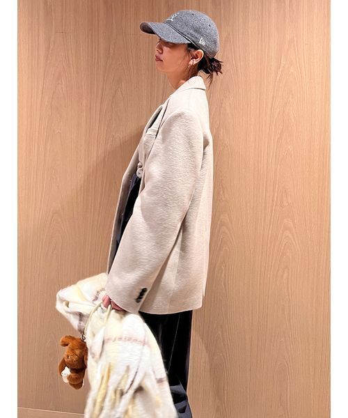 SNIDEL(スナイデル)の「オーバーサイズコートジャケット(テーラードジャケット・レディース・グレー/ベージュ/チェック・0/1)」の12枚目の写真