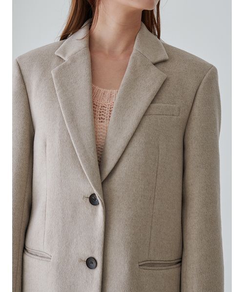 SNIDEL(スナイデル)の「オーバーサイズコートジャケット(テーラードジャケット・レディース・グレー/ベージュ/チェック・0/1)」の15枚目の写真