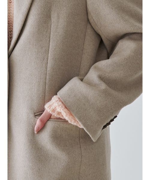 SNIDEL(スナイデル)の「オーバーサイズコートジャケット(テーラードジャケット・レディース・グレー/ベージュ/チェック・0/1)」の16枚目の写真