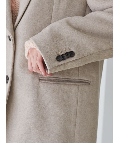 SNIDEL(スナイデル)の「オーバーサイズコートジャケット(テーラードジャケット・レディース・グレー/ベージュ/チェック・0/1)」の17枚目の写真