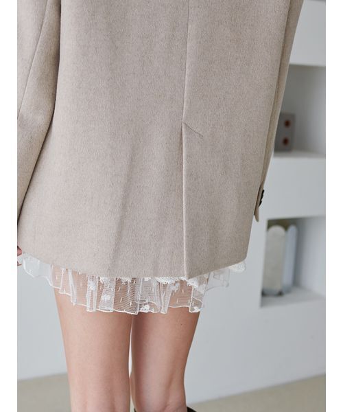 SNIDEL(スナイデル)の「オーバーサイズコートジャケット(テーラードジャケット・レディース・グレー/ベージュ/チェック・0/1)」の19枚目の写真