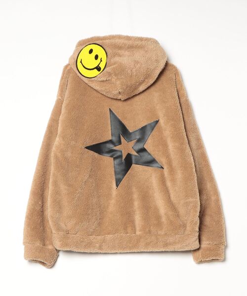 STUD MUFFIN（スタッドマフィン）の「STUD MUFFIN/スタッドマフィン/コーラルフリースボア マルチパッチワークプルパーカー（パーカー・メンズ・ホワイト系2/その他2・3/2/4）」の5枚目の写真