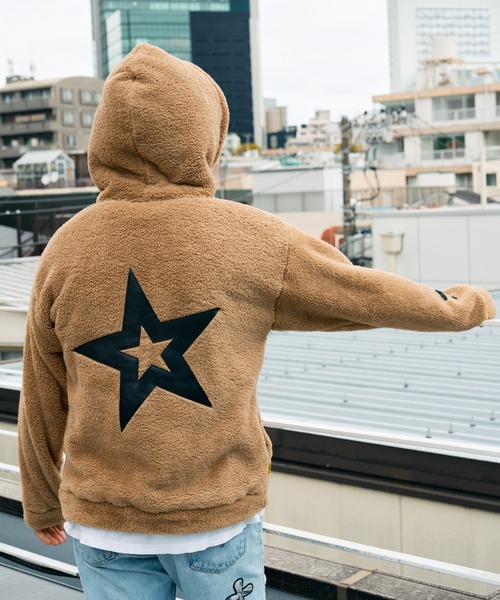 STUD MUFFIN（スタッドマフィン）の「STUD MUFFIN/スタッドマフィン/コーラルフリースボア マルチパッチワークプルパーカー（パーカー・メンズ・ホワイト系2/その他2・3/2/4）」の7枚目の写真