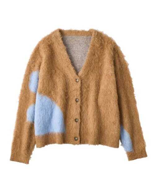 Knuth Marf（クヌースマーフ）の「accent mohair cardigan(unisex)（カーディガン/ボレロ・レディース・ベージュ/ブラック・FREE）」の10枚目の写真
