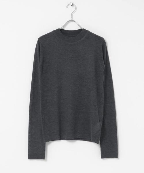 SENSE OF PLACE by URBAN RESEARCH（センスオブプレイスバイアーバンリサーチ）の「シアーハイネックセーター（ニット/セーター・レディース・チャコールグレー/アイボリー/ピンク・ONE）」の9枚目の写真