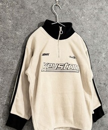 THE CASUAL | フリース　ハーフZIP　BIG　GAMEトレーナー(スウェット)