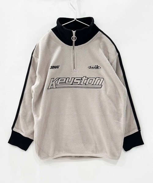 THE CASUAL（カジュアル）の「フリース　ハーフZIP　BIG　GAMEトレーナー（スウェット・キッズ・ベージュ/ブラック/チャコール/ネイビー・160cm/150cm/140cm/130cm/120cm/110cm）」の7枚目の写真