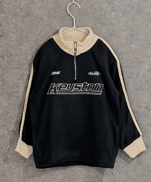 THE CASUAL（カジュアル）の「フリース　ハーフZIP　BIG　GAMEトレーナー（スウェット・キッズ・ベージュ/ブラック/チャコール/ネイビー・160cm/150cm/140cm/130cm/120cm/110cm）」の9枚目の写真