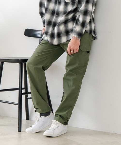 Blue Standard (ブルースタンダード)の「【BLUE STANDARD/ブルースタンダード】コットンチノ カーゴパンツ(カーゴパンツ・メンズ・カーキ/ブラック・X-LARGE/LARGE/MEDIUM)」の12枚目の写真