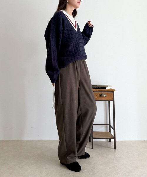 fredy emue(フレディエミュ)の「【GEVACO/ゲバコ】イージーパンツ(その他パンツ・レディース・ベージュ系その他/ブラック系その他/ブラウン系その他・38)」の5枚目の写真