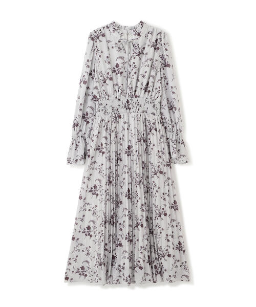 PROPORTION BODY DRESSING（プロポーションボディドレッシング）の「花柄プリーツワンピース / 1215240113（ワンピース・レディース・ブラック系その他/ワイン・MEDIUM/P/S）」の3枚目の写真