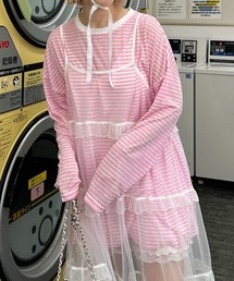 ブランド古着】トップス（ピンク/桃色系・ボーダー柄）古着通販