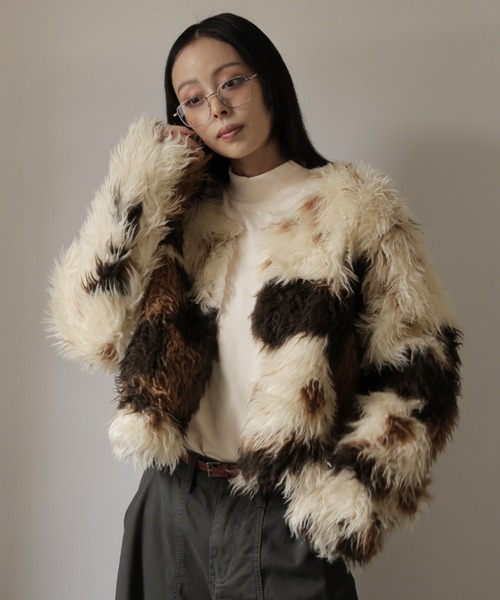 Ulysses（ユリシス）の「ノーカラーフェイクファージャケット（その他アウター・レディース・ブラック/ブラウン・S/M）」の20枚目の写真