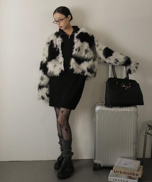 Ulysses（ユリシス）の「ノーカラーフェイクファージャケット（その他アウター・レディース・ブラック/ブラウン・S/M）」の13枚目の写真