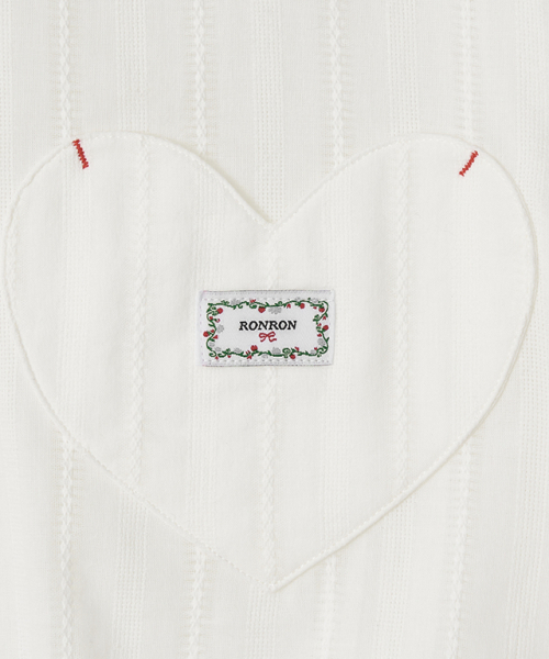 RONRON(ロンロン)の「EYELET STITCH HEART POCKET OVER FIT SHIRT WHITE(シャツ/ブラウス・レディース・その他・FREE)」の6枚目の写真