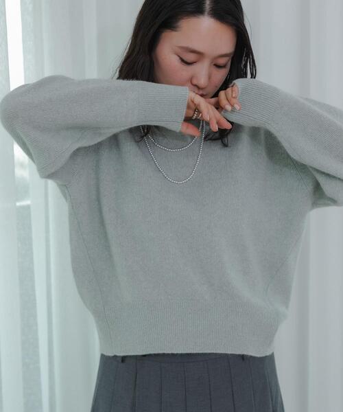 URBAN RESEARCH（アーバンリサーチ）の「FOX混ラメニット（ニット/セーター・レディース・グリーン系その他/ライトグレー/チャコールグレー・FREE）」の14枚目の写真