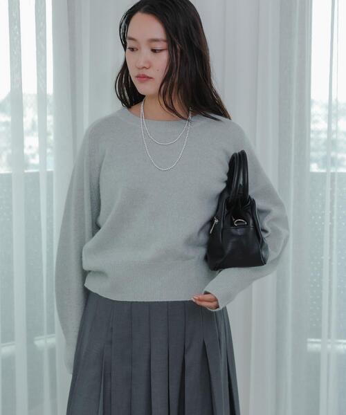 レディースサイズL 未着用⭐️Resurrectoin セーターカラーグレー セール】【新色追加】スウェットライクニット（ニット/セーター