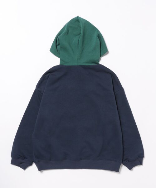coca(coca)(コカ)の「【WEB限定セール】キッズ 配色スウェットプルパーカー(パーカー・キッズ・ネイビー・120/130/140/150)」の2枚目の写真