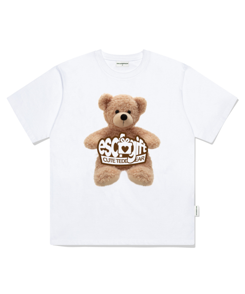 ESCAPEFROM(エスケープフロム)の「ギフトテディベアプリントオーバーサイズ半袖Tシャツホワイト(Tシャツ/カットソー・レディース・その他・SMALL/MEDIUM/LARGE)」の4枚目の写真