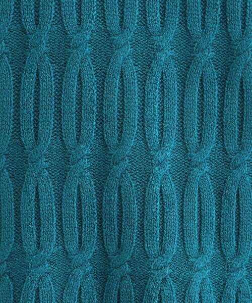SHOO・LA・RUE（シューラルー）の「【洗濯機可／毛玉レス】シンプルケーブル柄ニット（ニット/セーター・レディース・グリーン/ホワイト/チャコールグレー/ベージュ/イエロー/レッド系1・04/03/02/01）」の11枚目の写真