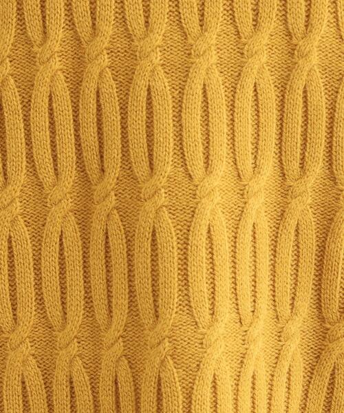 SHOO・LA・RUE（シューラルー）の「【洗濯機可／毛玉レス】シンプルケーブル柄ニット（ニット/セーター・レディース・グリーン/ホワイト/チャコールグレー/ベージュ/イエロー/レッド系1・04/03/02/01）」の17枚目の写真