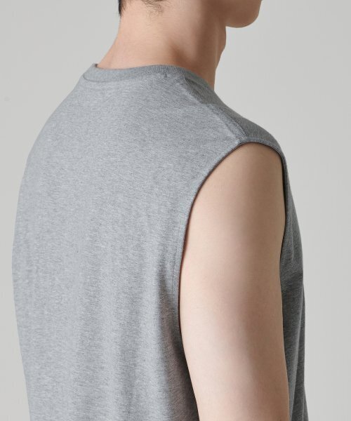 MUSINSA STANDARD（ムシンサスタンダード）の「[クールタンダード] リラックスドスリーブレストップ [ミディアムグレー]（Tシャツ/カットソー・メンズ・その他・SMALL/LARGE/X-LARGE/XX-LARGE/XXX-LARGE/MEDIUM）」の11枚目の写真