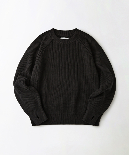 Raglan crew neck knit — реглан, трикотаж, чёрный