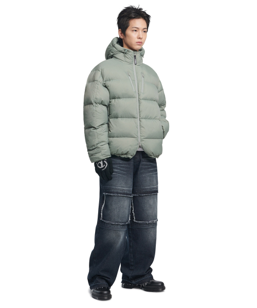 NOMANUAL（NOMANUAL）の「EMBER HOODED DUCK DOWN - PALE KHAKI（ダウンジャケット/コート・レディース・その他・SMALL/MEDIUM/LARGE/X-LARGE）」の3枚目の写真