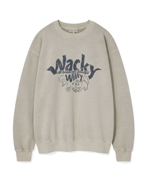 Wacky WiLLy(ワッキーウィリー)の「キキレオタイポグラフィック スウェット エクリュ(スウェット・レディース・その他・LARGE/SMALL)」の1枚目の写真