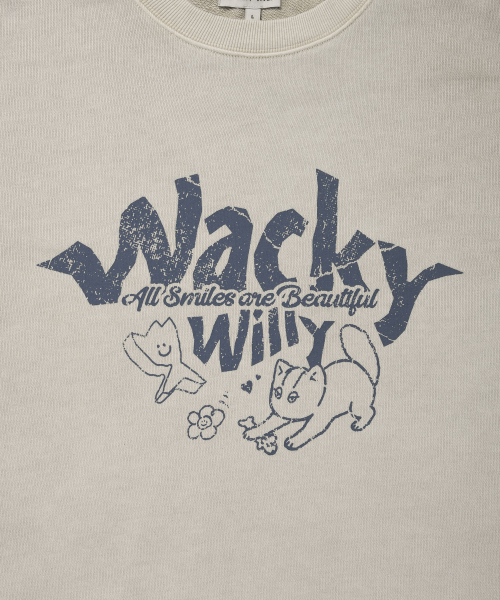 Wacky WiLLy(ワッキーウィリー)の「キキレオタイポグラフィック スウェット エクリュ(スウェット・レディース・その他・LARGE/SMALL)」の5枚目の写真