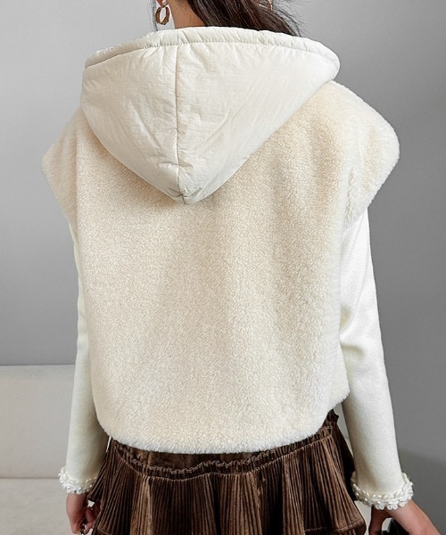 セール】フード付きボアベスト（その他アウター）｜Aelina（エリナ）の