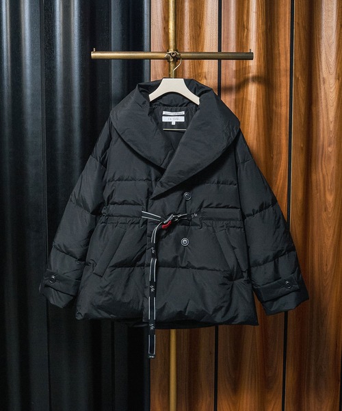 F/CE. (エフシーイー)の「(F/CE.)RECYCLE DOWN OVERLAY SHAL COLLAR COAT(ダウンジャケット/コート・レディース・ブラック/ネイビー・S)」の4枚目の写真