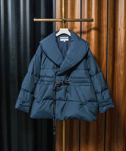 F/CE. (エフシーイー)の「(F/CE.)RECYCLE DOWN OVERLAY SHAL COLLAR COAT(ダウンジャケット/コート・レディース・ブラック/ネイビー・S)」の5枚目の写真