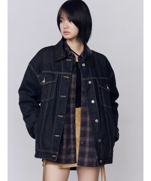 EMODA（エモダ）の「ワイドオーバーデニムブルゾン（ブルゾン・レディース・インディゴブルー/ブルー/ベージュ・FREE）」の12枚目の写真