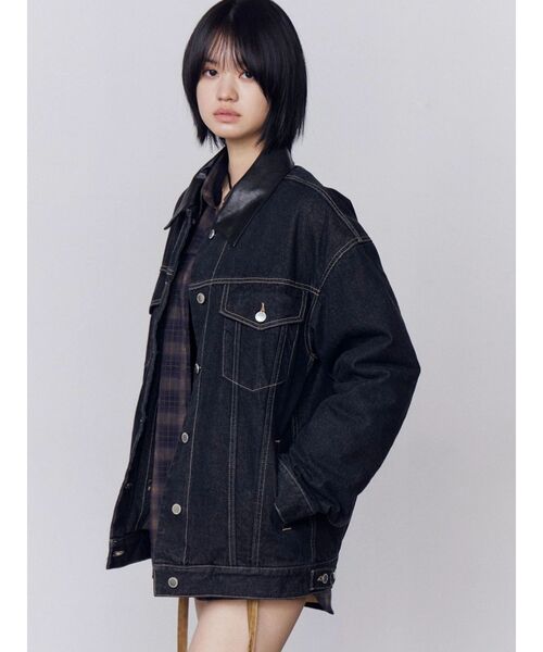 EMODA（エモダ）の「ワイドオーバーデニムブルゾン（ブルゾン・レディース・インディゴブルー/ブルー/ベージュ・FREE）」の13枚目の写真