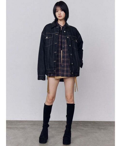 EMODA（エモダ）の「ワイドオーバーデニムブルゾン（ブルゾン・レディース・インディゴブルー/ブルー/ベージュ・FREE）」の15枚目の写真