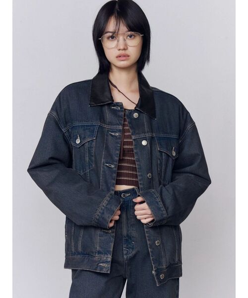 EMODA（エモダ）の「ワイドオーバーデニムブルゾン（ブルゾン・レディース・インディゴブルー/ブルー/ベージュ・FREE）」の17枚目の写真