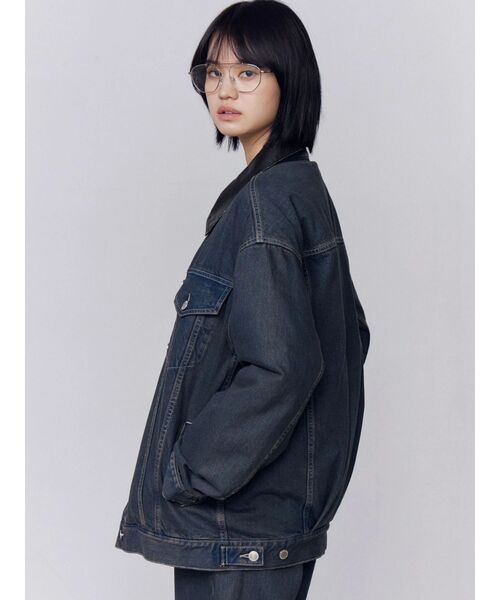EMODA（エモダ）の「ワイドオーバーデニムブルゾン（ブルゾン・レディース・インディゴブルー/ブルー/ベージュ・FREE）」の18枚目の写真