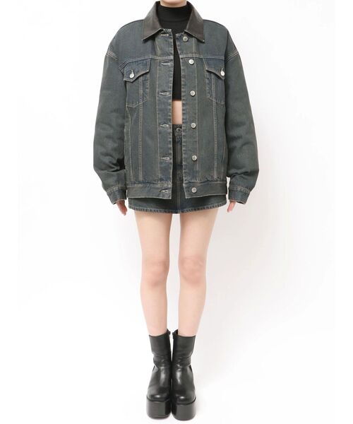 EMODA（エモダ）の「ワイドオーバーデニムブルゾン（ブルゾン・レディース・インディゴブルー/ブルー/ベージュ・FREE）」の7枚目の写真