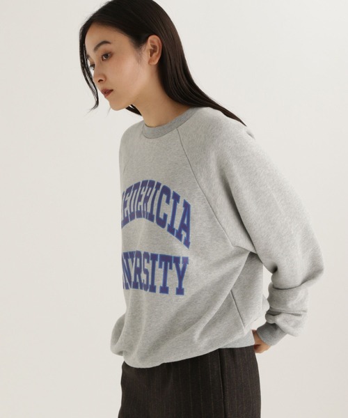セール】【daily CLIP】カレッジプリントトレーナー（スウェット