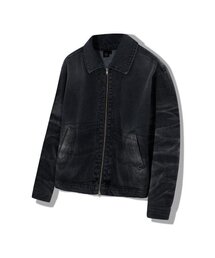 IUGAMAKARAS（イウガマカラス）の「Wrinkle Washed Denim Jacket (Black)（デニムジャケット）」