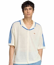 adidas KNITTED RESORT SHIRT / アディダス ニット リゾート シャツ