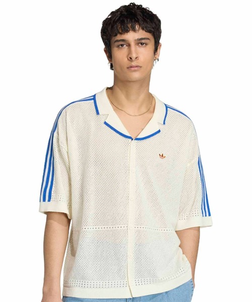 adidas KNITTED RESORT SHIRT / アディダス ニット リゾート シャツ