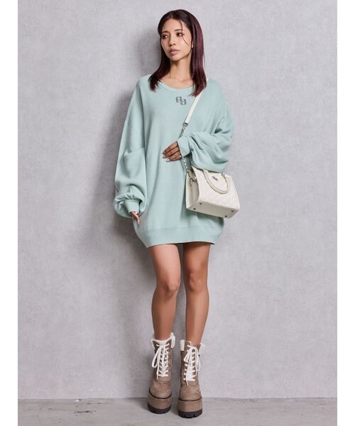 GYDA（ジェイダ）の「GGストーンキルティングBOX BAG（ショルダーバッグ・レディース・アイボリー/ブラック・FREE）」の6枚目の写真