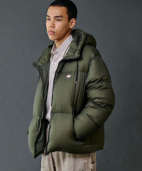 DANTON | ナイロンリップストップ ダウンフードジャケット MEN（ダウン