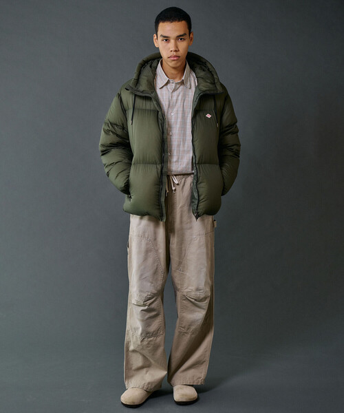 DANTON | ナイロンリップストップ ダウンフードジャケット MEN（ダウン