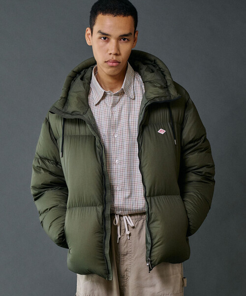 DANTON | ナイロンリップストップ ダウンフードジャケット MEN（ダウン