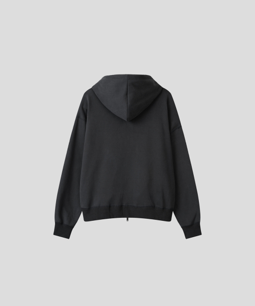 BLACK MOMENT（ブラックモーメント）の「エッセンシャルリラックスフィットジップアップフードパーカー[チャコール]（パーカー・メンズ・チャコール・SMALL/MEDIUM/LARGE）」の3枚目の写真