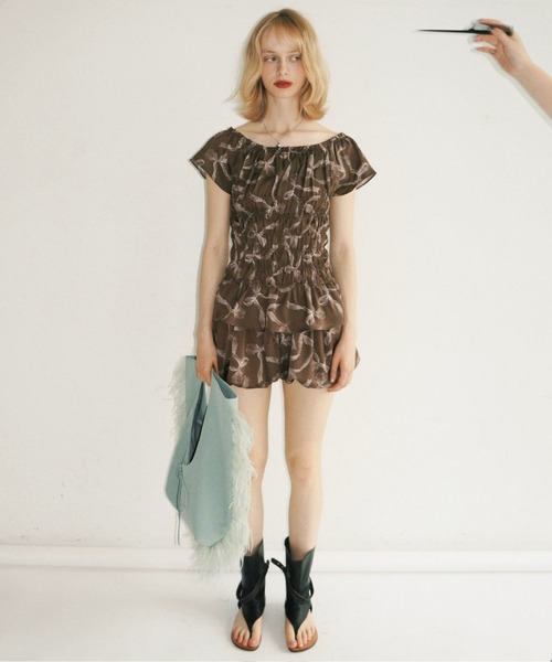 musubore(ムスボレ)の「jelly fish suede toe bag / フリンジスェードトートバッグ(トートバッグ・レディース・グレー/グリーン/ピンク/カーキ・FREE)」の7枚目の写真