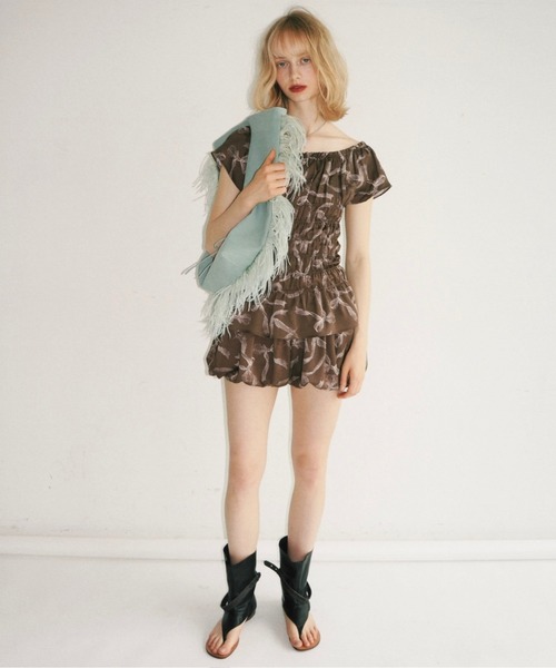 musubore(ムスボレ)の「jelly fish suede toe bag / フリンジスェードトートバッグ(トートバッグ・レディース・グレー/グリーン/ピンク/カーキ・FREE)」の18枚目の写真